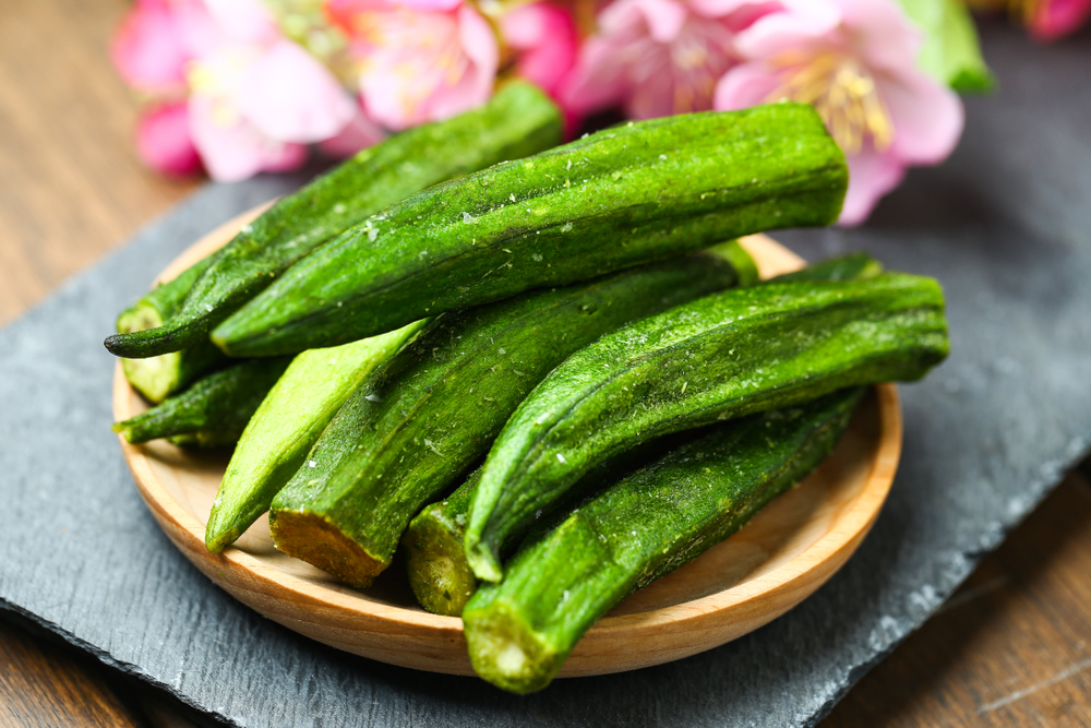 dried okra chips